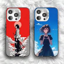 Funda para Teléfono R-Rukia Anime-E KuchikiS para iPhone 16 17 15 14 12 11 13 Pro Max, Color Negro, Resistente a Golpes - z2 - Ver 3