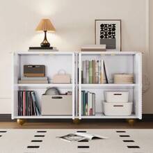 Sideboard With Four Molded Doors, Adjustable Interior Shelves, Metal Handles And Ball-Shaped Legs. - 白色 - 查看 3