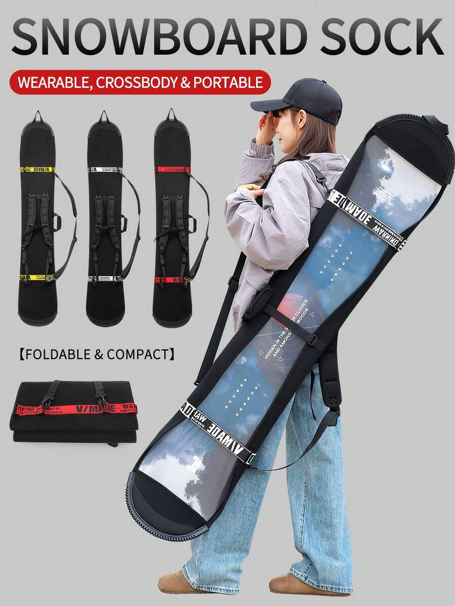 Ski Bag, Ski Gear Bag, Winter Ski Bag, Multi-Function Equipment Bag, 3 Carrying Modes, Lightweight Travel