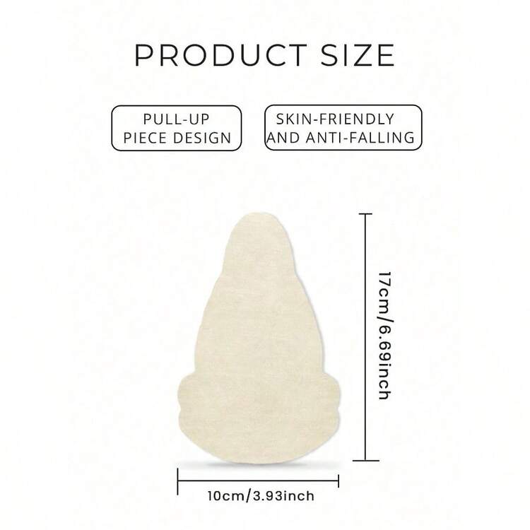 10pcs Disposable Non-Woven Breast Petals, Black Gourd Shaped Non-Woven Bust Pads | Strapless, Self-Adhesive, Skin-Friendly, Invisible, Comfortable, Anti-Sagging, Anti-Bulge - 多色的 - 查看 10