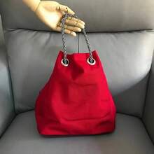 Women's Spring Backpack, Versatile Shoulder Bag With Letter Design, Men's Shoulder Bag - Red and Gray Rope - View 8