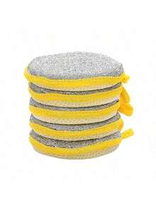 10pcs Double-Sided Sponge Dish Washing Brush - A - View 4