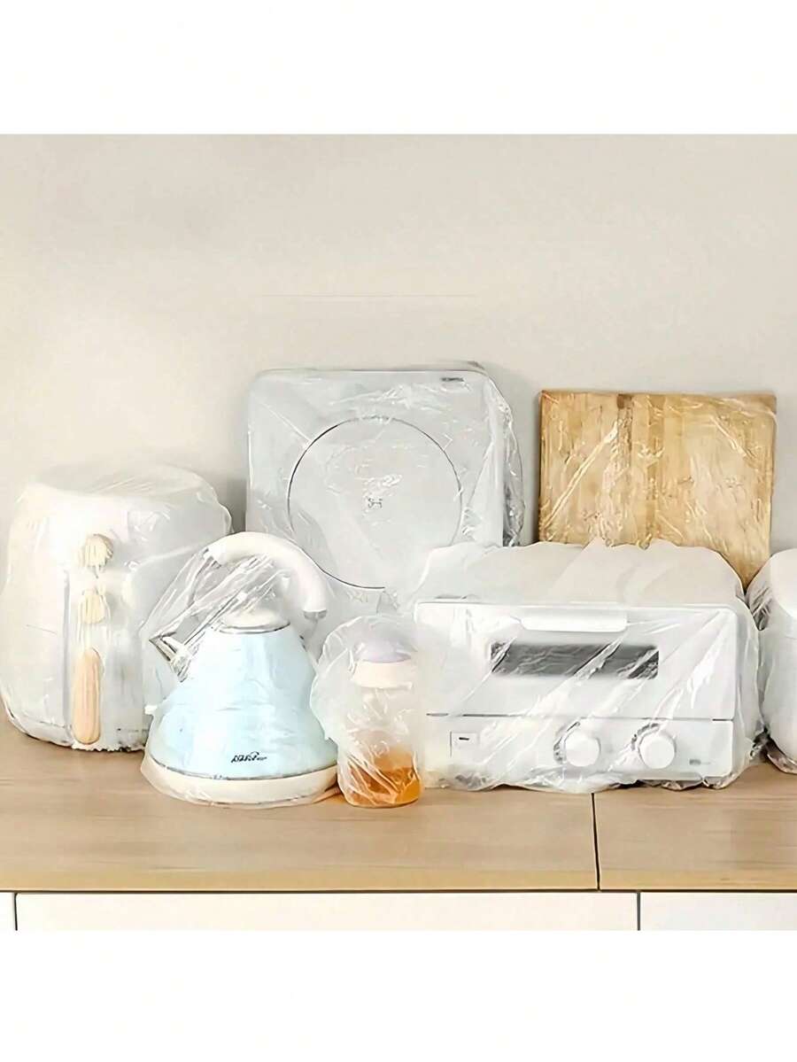 10/50/100pcs Disposable Elastic Cling Film Covers, Kitchen Appliance, Bowl, Plate Dust Cover, Food Storage Wrap