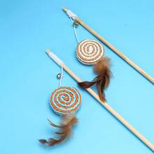 4pcs Handmade Cat Toys Set, Include Feather Toy, Wooden Cat Wand, Interactive Pet Stick, With Artificial Feathers, Sisal Rope, Bells, Mouse Toy, Battery-Free - Multicolor - View 10