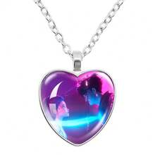 Magical Girl Heart-Shaped Necklace - Multicolor - View 6