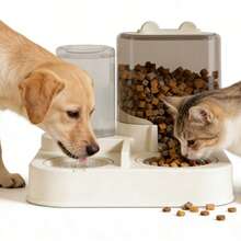 29x27.5x22.5cm 2-In-1 Automatic Pet Food And Water Dispenser, 2300ML Food Container & 1000ML Water Bottle Gravity Feeder For Cats & Small Dogs, Anti-Spill & Easy Clean Design Ideal For Home Living Rooms & Pet Areas - 0.6 - 查看 9