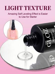GLOZ Gel Nail Polish Top Coat - No-Wipe Top Coat, High Gloss Long-Lasting Top Gel Suitable For Clear Nail Gel And Acrylic Nails, Suitable For Home DIY And Nail Salon - 無色 - 查看 3