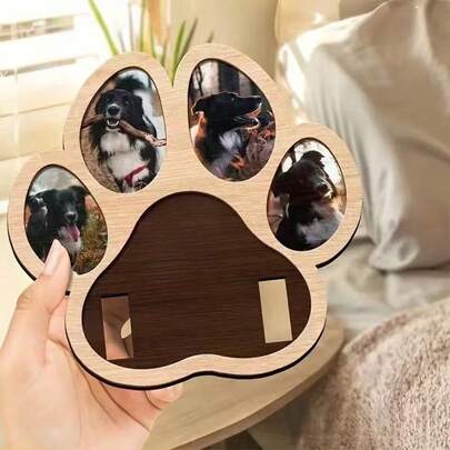 2D Flat Printing Pet Memorial Wooden Frame With Stand And Design – Unique Animal Lover Frame For Pet Lovers, Ideal Sincere Gift For Those Mourning A Pet, Multipurpose Decorative Sign And Plaque, Manufactured Wood, Heartfelt Keepsake Display