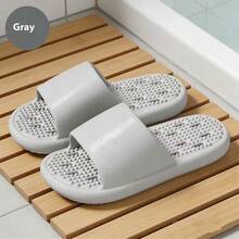 透气穿孔按摩珠设计防滑浴室拖鞋 - 多色 - 查看 16