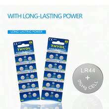 20 pilas de botón alcalinas LR44/AG13, libres de mercurio, 1.5V, aptas para relojes, controles remotos y otros dispositivos electrónicos - Ver 3