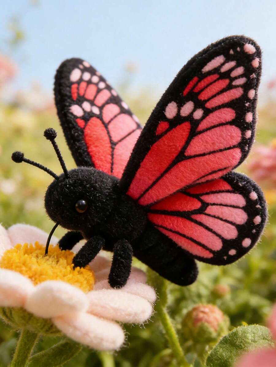 1pc Spring Plush Insect Doll, Butterfly, Bee, Spider, Ladybug Plush Decor