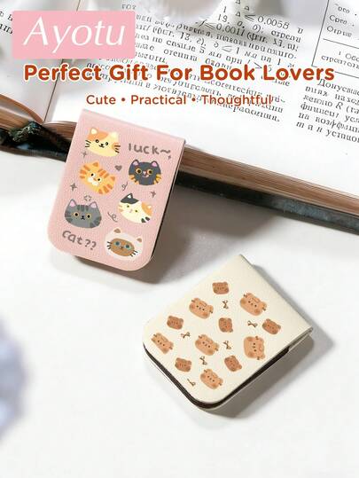 Ayotu 1pc Cartoon Panda Magnetic Bookmark, Unisex Suitable For Books/Notebooks/Planners, Suitable As Gift For Father, Boyfriend, Mother, Family, Perfect Gift For Friends/Classmates/Family/Teachers/Book Lovers, Book Accessories