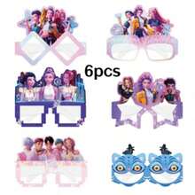 Bộ 12 chiếc hoặc 6 chiếc kính chủ đề , kính đeo mắt phong cách hoạt hình - Bộ kính hoạt hình vui nhộn, kính cỡ lớn độc đáo, thích hợp cho các bữa tiệc theo chủ đề, Halloween, sinh nhật. - Nhiều màu - Xem 3