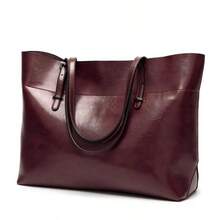 PU Leather Waterproof Handbags Clutches Bags Large Bag Ladies Tote Bag Shoulder Bags For Women Bags For Work Shopping Bag - Cà phê - Xem 1
