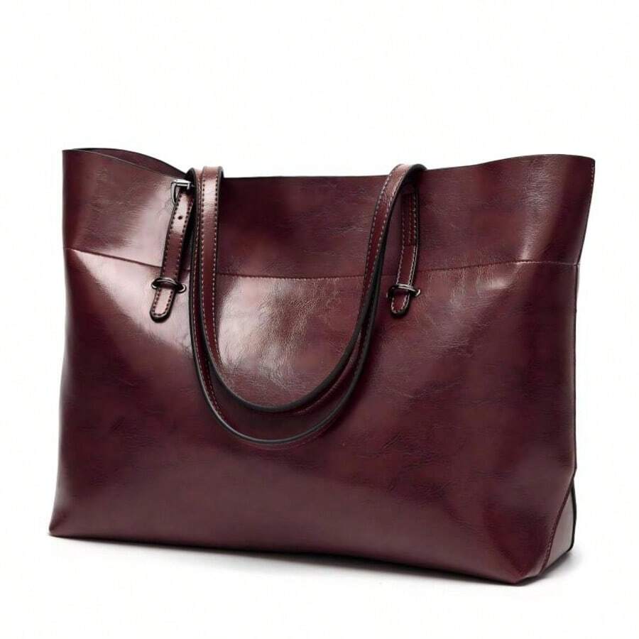 PU Leather Waterproof Handbags Clutches Bags Large Bag Ladies Tote Bag Shoulder Bags For Women Bags For Work Shopping Bag - Cà phê - Xem 1