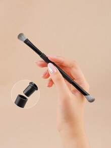 6件套迷你旅行化妆刷套装，包括粉底刷、腮红刷、眼影刷，带刷架，适合旅行/居家/办公使用，方便携带。 - 彩色 - 查看 5