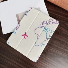 适用于 iPad 10.9/10.2/Air 第五代/Pro 11/第十代/9.7/Air 2/（第七代）/（第八代）/Air 4/5/Pro 11/第十代 10.9 英寸 2022 款智能保护套/Air 13(M3 2025)/Air 11(M3 2025)/Air 11(M3 2025)/11(A16 2025) 的单件式翻盖平板电脑保护套，带笔槽，兼容 iPad 10.9/10.2/Air 5/6/6 Pro/7/7 Pro/Galaxy Tab S10+/S9/A9，具备自动休眠/唤醒功能，时尚的平板电脑配件。 - 彩色 - 查看 2