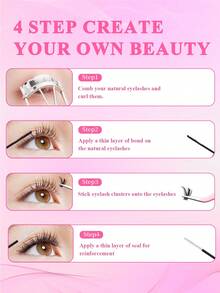 120pcs Natural Individual Eyelashes, DIY Eyelash Extension, Lightweight Soft Cluster Lashes For Daily Wear, Natural Looking Lash - C - View 6