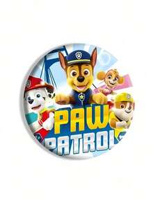 Paw Patrol 5枚/1枚汪汪队卡通圆形徽章，直径58毫米，颜色和款式随机，狗狗特工队标志贴纸，可爱狗狗造型胸针，徽章别针，卡通徽章，背包挂件，服装装饰贴纸，适用于包包、衣服、帽子，最佳生日和毕业礼物，实物可能与图片略有不同 - brooch - 查看 10