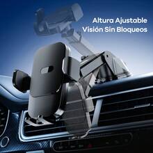 REMAX Soporte universal para teléfono de coche, montaje en el salpicadero, soporte ajustable para teléfono de varios ángulos, se adapta a teléfonos de 4 a 7 pulgadas, compatible con iPhone y Android, accesorios para automóviles, esencial para conducir - XK156 - Ver 5