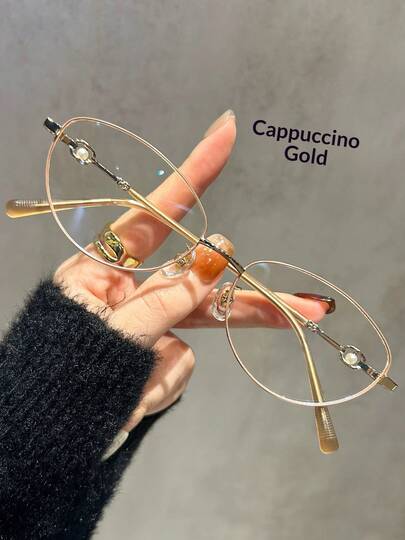 1 Cặp kính mắt mèo cao cấp thanh lịch dành cho nữ, đính ngọc trai.