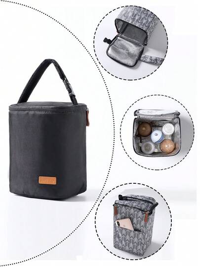 1个婴儿保温防水午餐包，妈妈母乳保冷袋，便携式保温袋，母乳保存，女童午餐盒