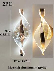 1pc/2pcs Modern Acrylic Wall Lamp, High Transmittance Acrylic Lamp Body, LED Light Strip, Suitable For Bedroom, Living Room, Study, Bedside, Corridor And Other Decorative Wall Lamps - Multicolor - View 20