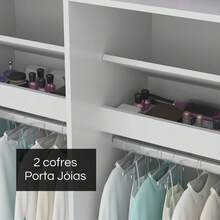 Seville Double Wardrobe With 3 Mirrors - trắng - Xem 4