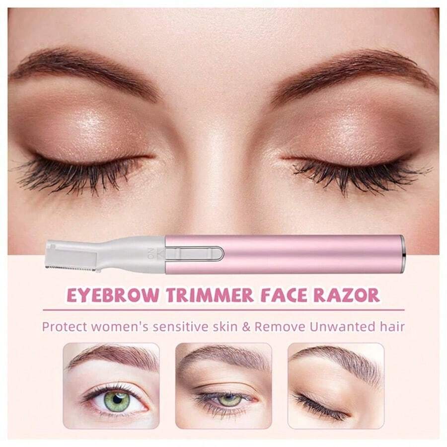Máy tỉa lông mày điện xoay được Tongtletech dành cho nữ, máy cạo râu chính xác vùng kín, nách, chân, toàn thân, cầm tay. - A - Xem 1