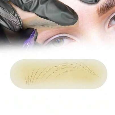 10Pcs Permanent Eyebrow Practice Skin Makeup Tattoo Teacher Practical Sticker Beginner Adhesive Eyebrow Practice Tool