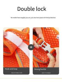 Large Mesh Pet Chest Harness, Vest-Style Dog Leash With Reflective Breathable Dog Strap - Multicolor - View 5