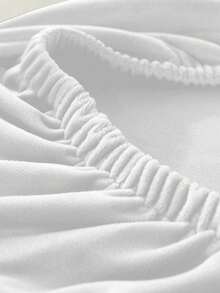 1件装/4件装，天鹅绒餐椅套 - 柔软、可水洗、弹性好且贴合度高的椅套，无印花设计，餐椅套，宴会椅套，涤纶混纺面料，弹性贴合，适用于家庭、餐厅、宴会等场合，也适用于圣诞节和其他各种节日。 - 白色 - 查看 5