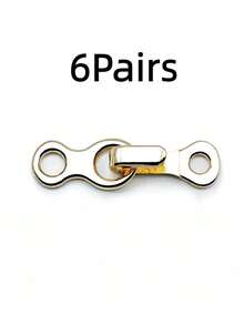 2/4/6/8 Pairs Alloy Invisible Hook And Eye Fasteners, Collar Hooks, Pant Hooks, Leather And Fur Coat Hooks, Anti-Exposure Clasps - Multicolor - View 27