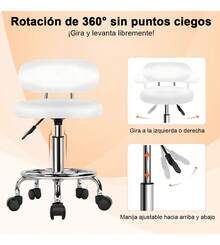 Salon & Spa Stools - White - View 7