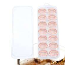 14-Cavity Silicone Ice Cube Tray With Lid, Ice Cube Mold, Freezer Storage Box - Multicolor - View 10