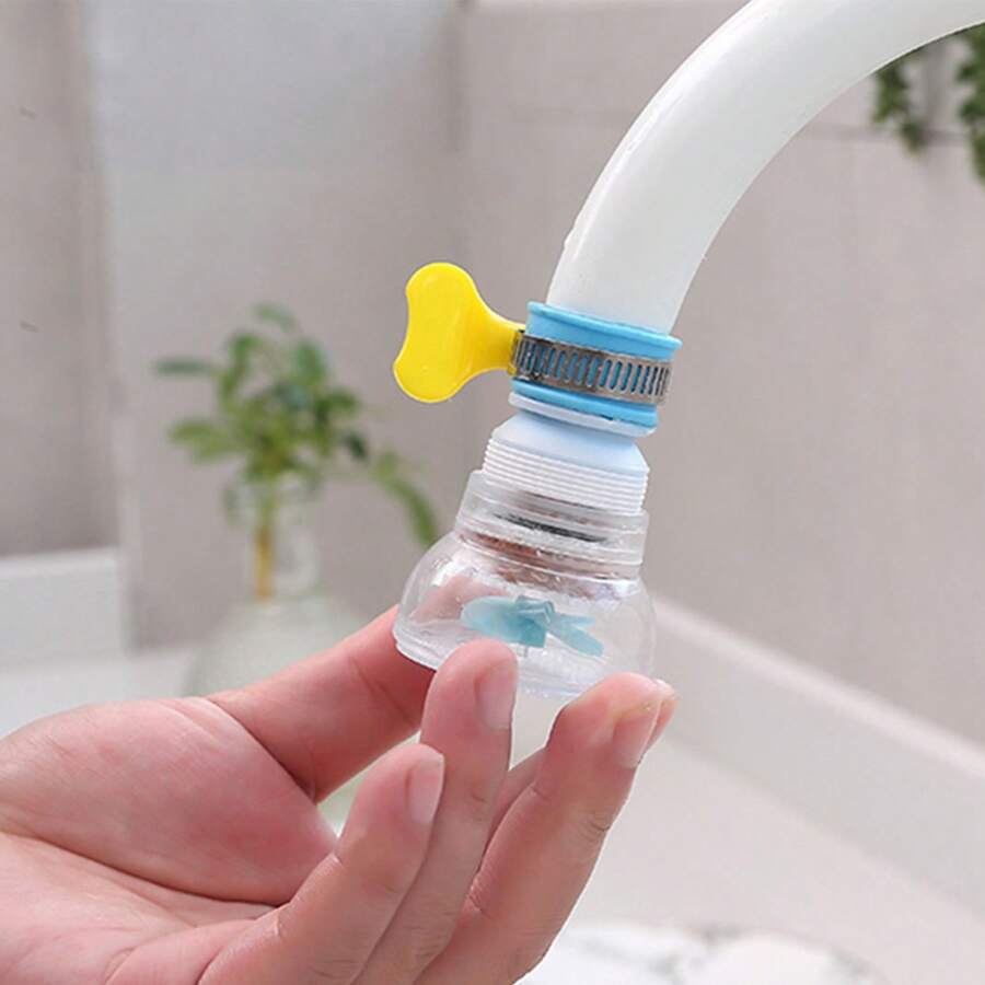 Drehbarer Küchenarmatur Wasserfilter Sprühkopf | Leicht zu bedienender spritzwassergeschützter Wasserhahn Filteraufsatz für den Hausgebrauch | Wasserhahn Wasserfilter Sprühkopf, Wasserfilterkaraffe - Übersicht 1