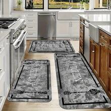 , 2/3pcs, Modern Kitchen Rug Set, Carpet With Marble Texture Pattern, Kitchen Rug, Made Of Plush Material - Soft And Comfortable, Suitable For Bedroom, Living Room, Dining Room, Kitchen, Bathroom, And Entrance Mats. - Multicolor - View 13