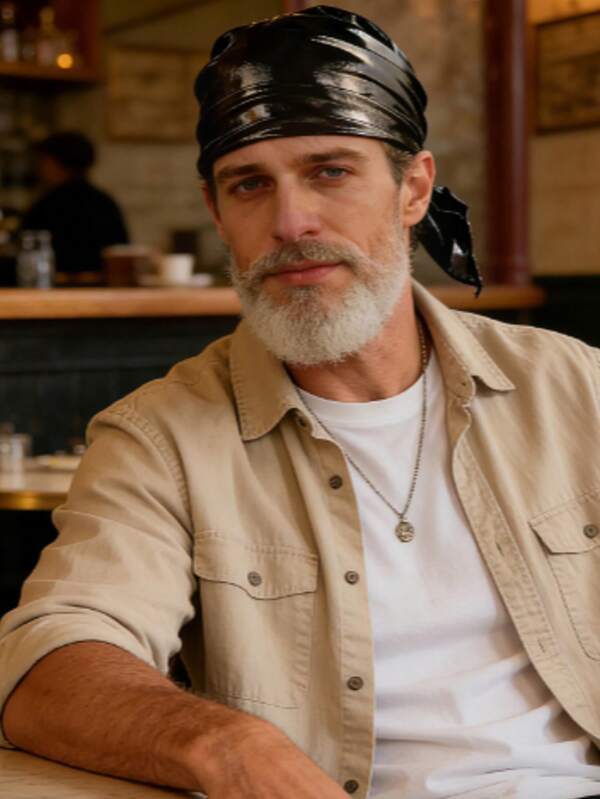 1pc Liquid Fabric Bandana, Hiphop Style, Windproof, UV Protection, 3D Design, Foldable, Fashionable, Elegant, Soft & Comfortable, Breathable, Multifunctional, Flattering, Suitable For Beach, Outdoor, Travel, Hiking, Cycling, Dates, Street Wear, And Various Occasions