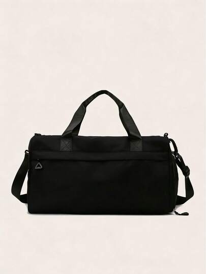 A Solid Color Stylish Gym Indoor Sports Large Capacity Dry And Wet Separation Crossbody Gym Bag Short-Distance Portable Travel Bag Outdoor Camping Clothing Storage Bag (Can Be Put On A Suitcase)