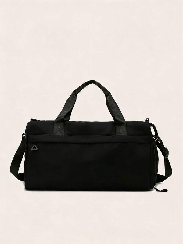 纯色时尚健身房室内运动大容量干湿分离斜挎健身包短途便携旅行包户外露营服装收纳包（可放入行李箱）