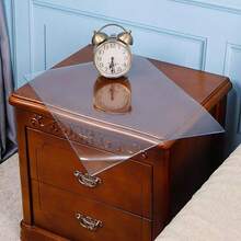 1.0mm Thick PVC Clear Tablecloth – Non-Slip, Oil-Resistant, Scratch-Resistant, Easy To Clean, Ideal For Dining Tables And Desks - Versatile Rectangular Tablecloth - White - View 4