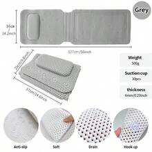 Thảm bồn tắm PVC có giác hút, thảm chống trượt cho phòng tắm có tựa lưng, đệm tắm SPA tại nhà - Thảm chống trượt - Xem 7