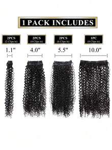 20-Inch Clip-In Hair Extensions Long Hair Extension For Women, Seven-Piece Small Curl Hair Extension, Invisible Seamless Small Wave Hair Extension - Multicolor - View 8