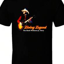 Living Hank Williams Jr Story Movie T Shirt - 黑色 - 查看 5