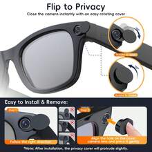 4/6pcs Camera Lens Cover Stickers Suitable For R-Ayban M-Eta O-Akley/Wayfarer/Skyler/Headliner Glasses Camera Lens Shade - View 4
