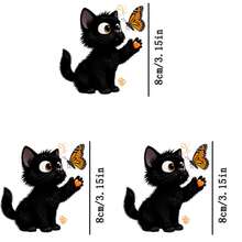 1pc/2pcs/3pcs Black Cat Catching Butterfly Pattern, Suitable For T-Shirts, Hoodies, Pillows, Backpacks And Handbags, Ideal Holiday Gifts, Holiday Design, Durable Printing - L+S - View 4