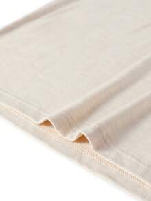 GRDR 男士圆领短袖休闲线条艺术动物印花极简度假T恤，适合夏季穿着，舒适透气，引领时尚潮流 - 杏色 - 查看 5