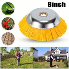 8 Inch Nylon Brushcutter Strimmer Brush Head For Moss And Path  Removal UK - A - View 2