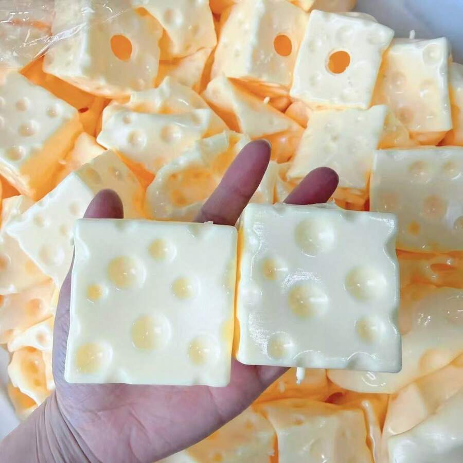 1 chiếc đồ chơi bóp mềm hình quả bóng pho mát vuông siêu mỏng bán chạy nhất năm 2026, vỏ TPR đàn hồi chậm, món quà hoàn hảo, quà tặng ngày lễ, quà sinh nhật, món quà thú vị. - Nhiều màu - Xem 1