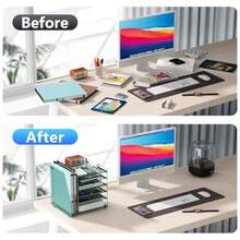 Gianotter Organizador de papel de 6 niveles con soporte para revistas organizadores de computadora y accesorios accesorios de computadora y organizadores de espacio de trabajo organizador de - Verde - Ver 2